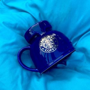Starbucks cobalt blue travel mug
